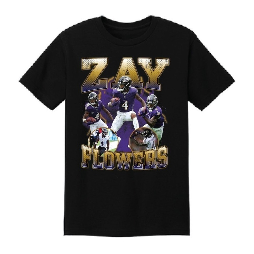 Zay Flowers 90S Style Bootleg Tshirt